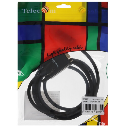 Купить Кабель однонаправленный Telecom DisplayPort - VGA, 1.8 м  5471625. Характеристики, отзывы и цены в Донецке