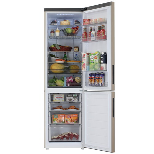 Купить Холодильник с морозильником   Haier C2F637CGGU1 золотистый  5463897. Характеристики, отзывы и цены в Донецке