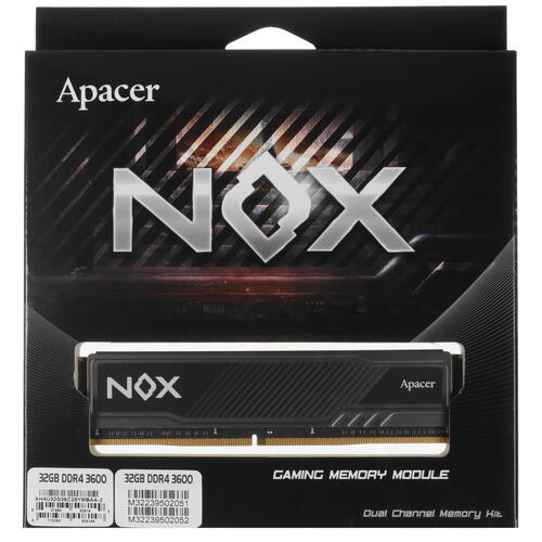 Купить Оперативная память Apacer NOX [AH4U32G36C25YMBAA-2] 32 ГБ  5095718. Характеристики, отзывы и цены в Донецке