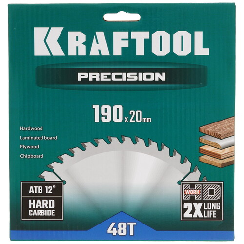 Купить Диск пильный KRAFTOOL 36952-190-20  9107959. Характеристики, отзывы и цены в Донецке