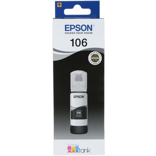 Купить Чернила водорастворимые Epson 106 (C13T00R140) матовый черный  1297736. Характеристики, отзывы и цены в Донецке