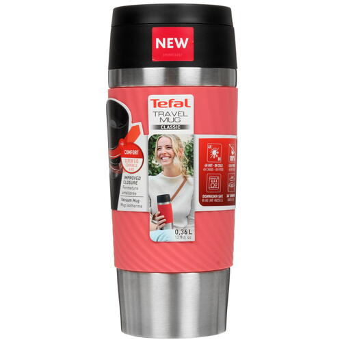 Купить Термокружка Tefal Classic Twist N2024410 розовый  5464244. Характеристики, отзывы и цены в Донецке