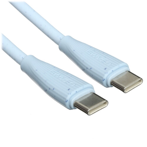 Купить Кабель круглый USAMS USB Type-C - USB Type-C голубой 1 м  5480372. Характеристики, отзывы и цены в Донецке