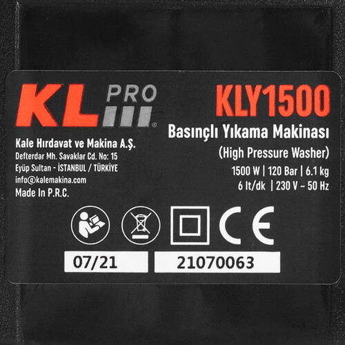 Купить Мойка высокого давления KLPRO KLY1500  5483769. Характеристики, отзывы и цены в Донецке