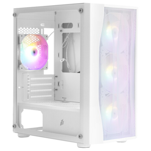 Купить Корпус 1STPLAYER FIREBASE X3-M [X3-M-WH-4F1-W] белый  5355504. Характеристики, отзывы и цены в Донецке