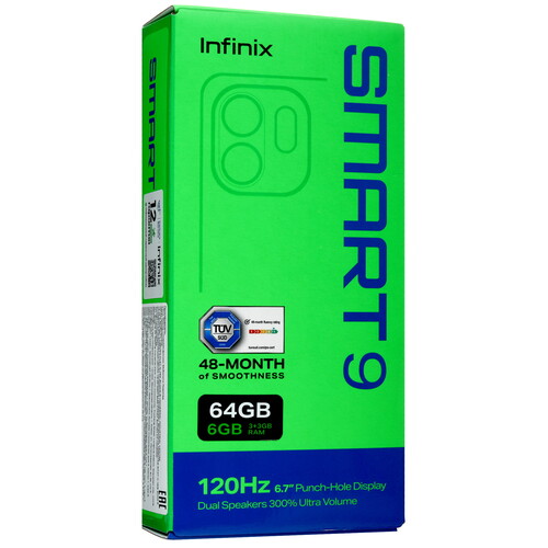 Купить 6.7" Смартфон Infinix SMART 9 64 ГБ серебристый  5488705. Характеристики, отзывы и цены в Донецке