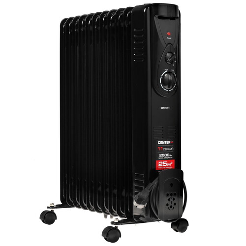 Купить Масляный обогреватель Centek CT-6202 черный  5075357. Характеристики, отзывы и цены в Донецке