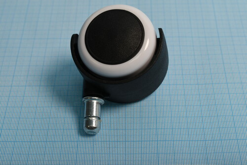 Купить Колесо (Роликовое) [Ø11mm_L=20mm_H=55mm] (Black/White)  7727748. Характеристики, отзывы и цены в Донецке