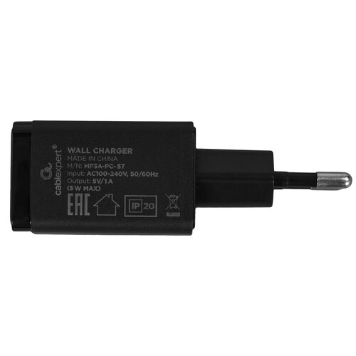 Купить Сетевое зарядное устройство Cablexpert MP3A-PC-57 черный  5480021. Характеристики, отзывы и цены в Донецке