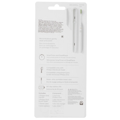 Купить Электрическая зубная щетка Philips Sonicare  One HY1100/03 белый  9179420. Характеристики, отзывы и цены в Донецке