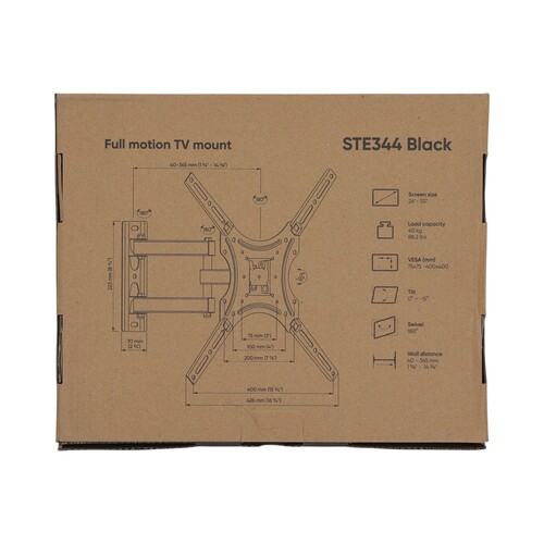 Купить Кронштейн для ТВ ONKRON STE344-B черный  5617964. Характеристики, отзывы и цены в Донецке