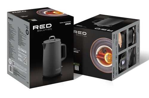 Купить Электрочайник RED SOLUTION AM102 черный  9128811. Характеристики, отзывы и цены в Донецке