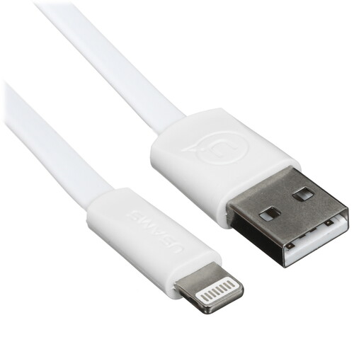 Купить Кабель плоский USAMS Lightning 8-pin - USB 2.0 Type-A белый 1.2 м  5480445. Характеристики, отзывы и цены в Донецке