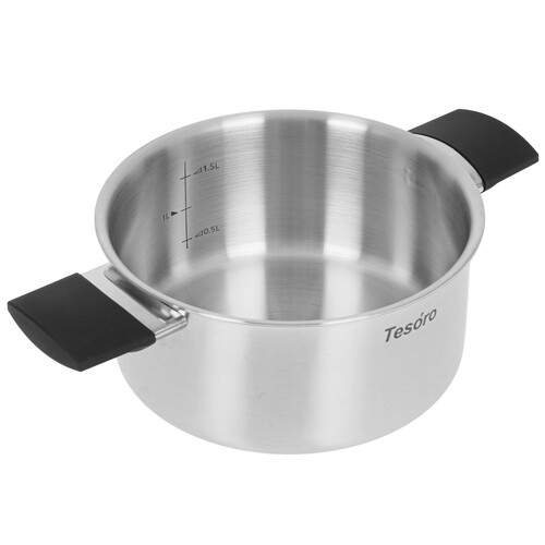 Купить Кастрюля Tesoro Siena КС421 2.1 л 18 см серебристый  5462725. Характеристики, отзывы и цены в Донецке