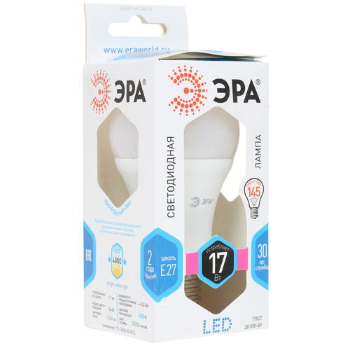 Купить Лампа светодиодная ЭРА LED smd A60-17w-840-E27  1184421. Характеристики, отзывы и цены в Донецке