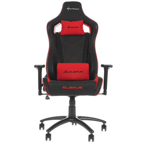 Купить Кресло игровое Sharkoon Elbrus 2 красный  4831752. Характеристики, отзывы и цены в Донецке