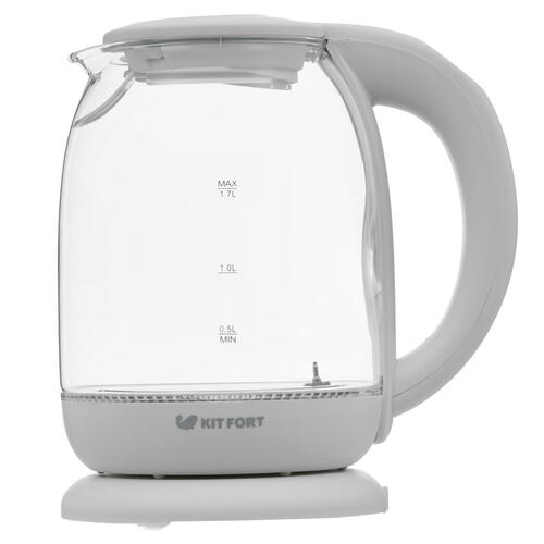 Купить Электрочайник Kitfort KT-640-3 серый  8123880. Характеристики, отзывы и цены в Донецке