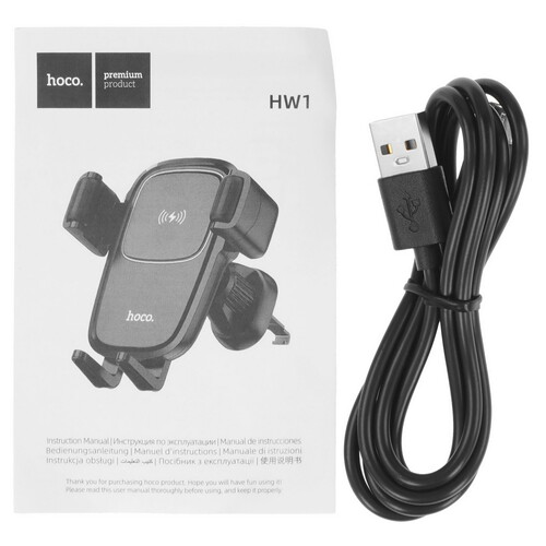 Купить Держатель автомобильный Hoco HW1 Pro черный  9237398. Характеристики, отзывы и цены в Донецке