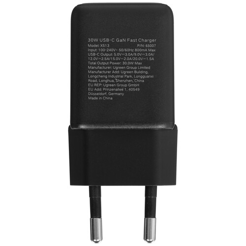 Купить Сетевое зарядное устройство Ugreen X513 черный  5626004. Характеристики, отзывы и цены в Донецке
