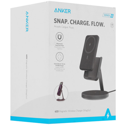 Купить Беспроводное зарядное устройство Anker 2-in-1 PowerWave Mag-Go Stand черный  5450843. Характеристики, отзывы и цены в Донецке