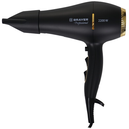 Купить Фен Brayer BR3010 черный/золотистый  9148730. Характеристики, отзывы и цены в Донецке