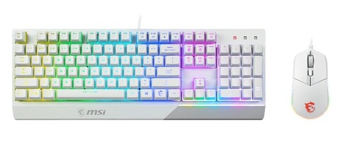 Купить Клавиатура+мышь  проводная  MSI GK30 COMBO WHITE белый  9277684. Характеристики, отзывы и цены в Донецке