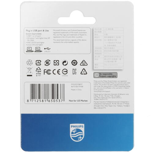 Купить Память USB Flash 32 ГБ Philips SNOW2.0 [FM32FD70B/97]  5462994. Характеристики, отзывы и цены в Донецке