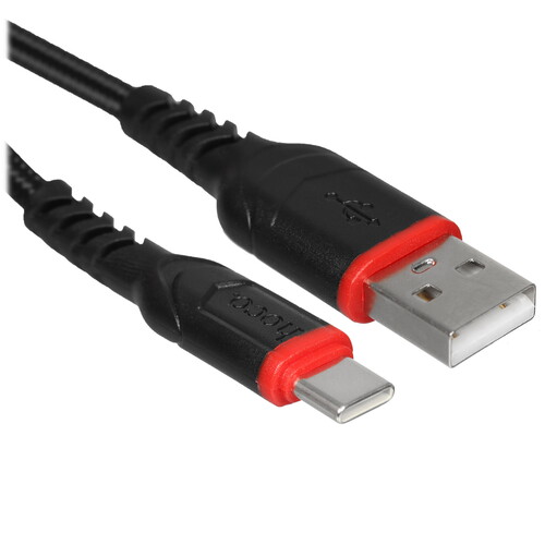 Купить Кабель круглый Hoco USB Type-C - USB 2.0 Type-A черный 3 м  5635376. Характеристики, отзывы и цены в Донецке