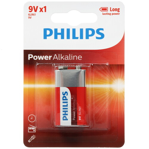 Купить Батарейка Philips Power крона (6LR61/6F22/CR-9V)  5626775. Характеристики, отзывы и цены в Донецке