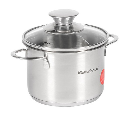 Купить Кастрюля Master House Piccolo 75319 1 л 12 см серебристый  5403408. Характеристики, отзывы и цены в Донецке