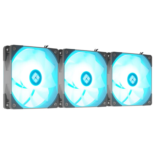 Купить Комплект реверсных вентиляторов Thermalright TL-C12R-S ARGB x3  серый  5615600. Характеристики, отзывы и цены в Донецке