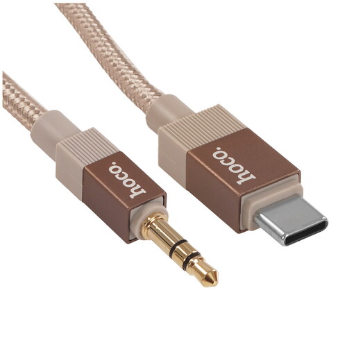 Купить Кабель   Hoco USB Type-C - jack 3.5 мм золотистый  5635270. Характеристики, отзывы и цены в Донецке