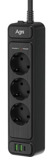 Купить Сетевой фильтр AGNI TP-FS3U3E-PD черный  9289359. Характеристики, отзывы и цены в Донецке
