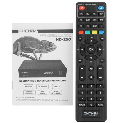 Купить Приставка для цифрового ТВ Сигнал HD-250 черный  5469895. Характеристики, отзывы и цены в Донецке