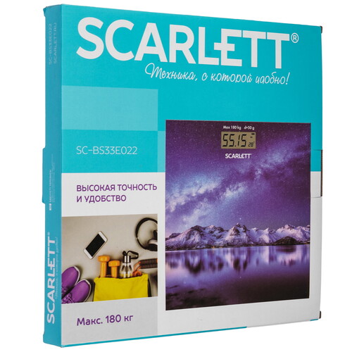 Купить Весы Scarlett SC-BS33E022 синий  9052840. Характеристики, отзывы и цены в Донецке