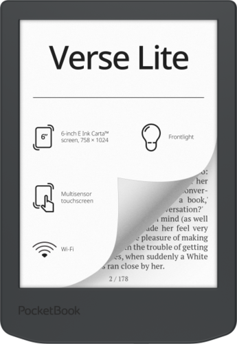 Купить 6" Электронная книга PocketBook 619 Verse Lite черный  5643453. Характеристики, отзывы и цены в Донецке