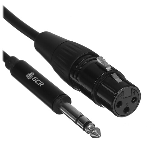 Купить Кабель   GCR XLR - jack 6.3 мм черный  9290075. Характеристики, отзывы и цены в Донецке