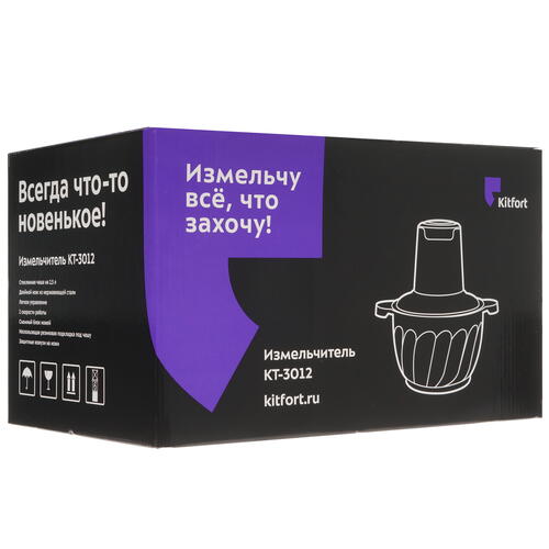 Купить Измельчитель  Kitfort КТ-3012 серебристый  8197303. Характеристики, отзывы и цены в Донецке