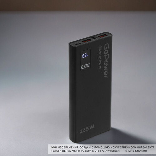 Купить Портативный аккумулятор GoPower PB03-10 черный  9208600. Характеристики, отзывы и цены в Донецке