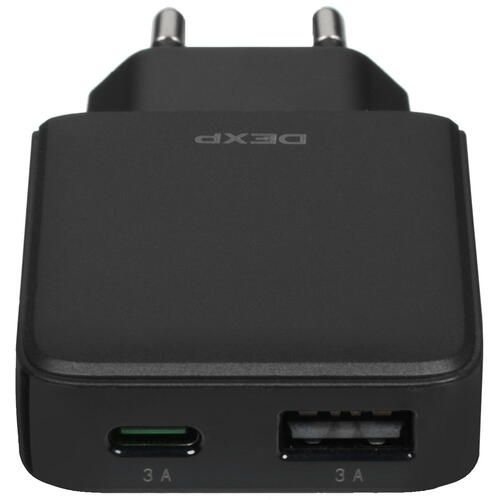 Купить Сетевое зарядное устройство DEXP GaN SuperSlim IET25CD черный  5429682. Характеристики, отзывы и цены в Донецке