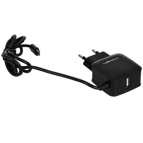 Купить Сетевое зарядное устройство Crown CMWC-3001 черный  5479767. Характеристики, отзывы и цены в Донецке