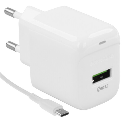 Купить Сетевое зарядное устройство Borofone BAS42A белый  5609308. Характеристики, отзывы и цены в Донецке