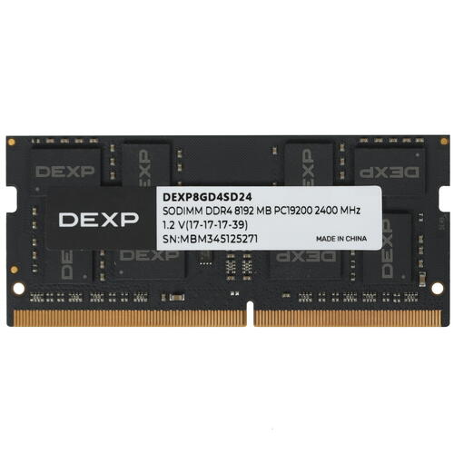 Купить Оперативная память SODIMM DEXP [DEXP8GD4SD24] 8 ГБ  5437496. Характеристики, отзывы и цены в Донецке