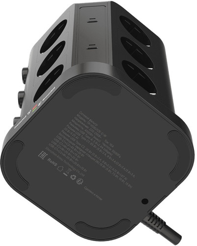 Купить Сетевой фильтр AGNI TP-VG6U12E-C-W черный  9289269. Характеристики, отзывы и цены в Донецке