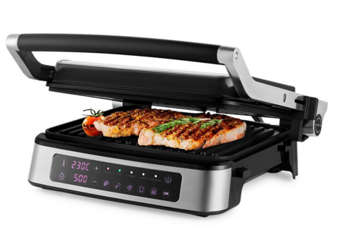 Купить Гриль Kitfort КТ-1687 серебристый  9047316. Характеристики, отзывы и цены в Донецке