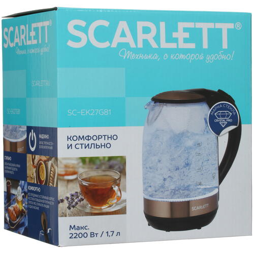 Купить Электрочайник Scarlett SC-EK27G81 бронзовый  5335320. Характеристики, отзывы и цены в Донецке