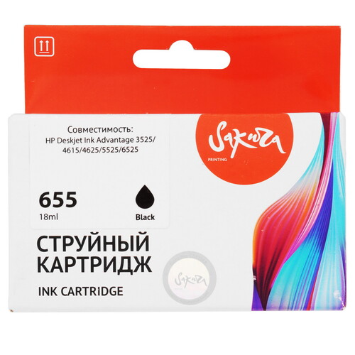 Купить Картридж Sakura CZ109AE (№655 Black) черный  9159385. Характеристики, отзывы и цены в Донецке