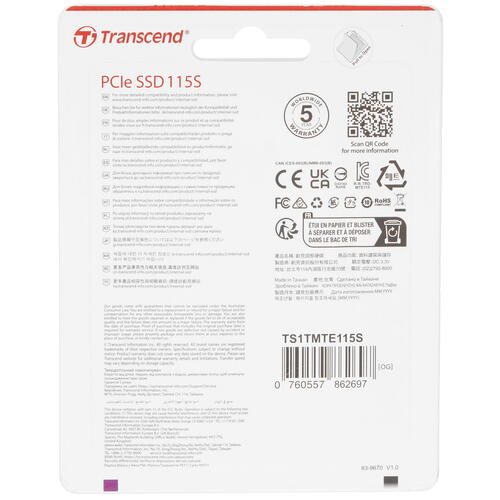 Купить 1000 ГБ M.2 NVMe накопитель Transcend MTE115S [TS1TMTE115S]  5452746. Характеристики, отзывы и цены в Донецке