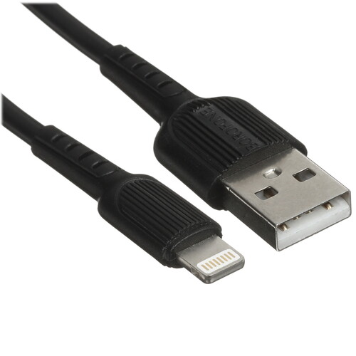 Купить Кабель круглый Borofone Lightning 8-pin - USB 2.0 Type-A черный 1 м  5475054. Характеристики, отзывы и цены в Донецке