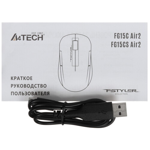 Купить Мышь беспроводная A4Tech Fstyler FG15CS Air2  черный  9295938. Характеристики, отзывы и цены в Донецке